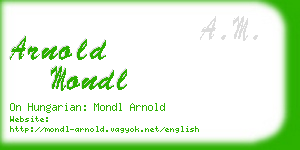 arnold mondl business card